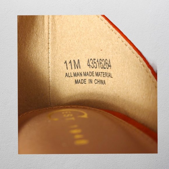 C Est 1946 rust block-heel d'orsay shoes with ankle strap, size 11 NWOT - Picture 7 of 9